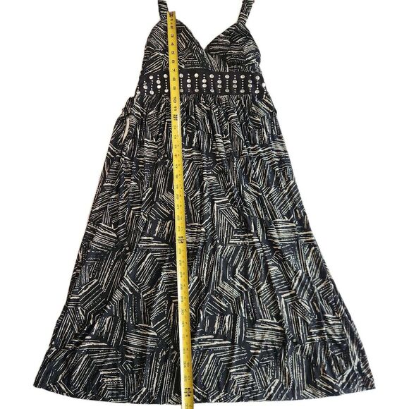 Vintage Y2K Studded Black & White Dress Sz L Grunge Whimsygoth Inspired Vintage - Picture 4 of 7